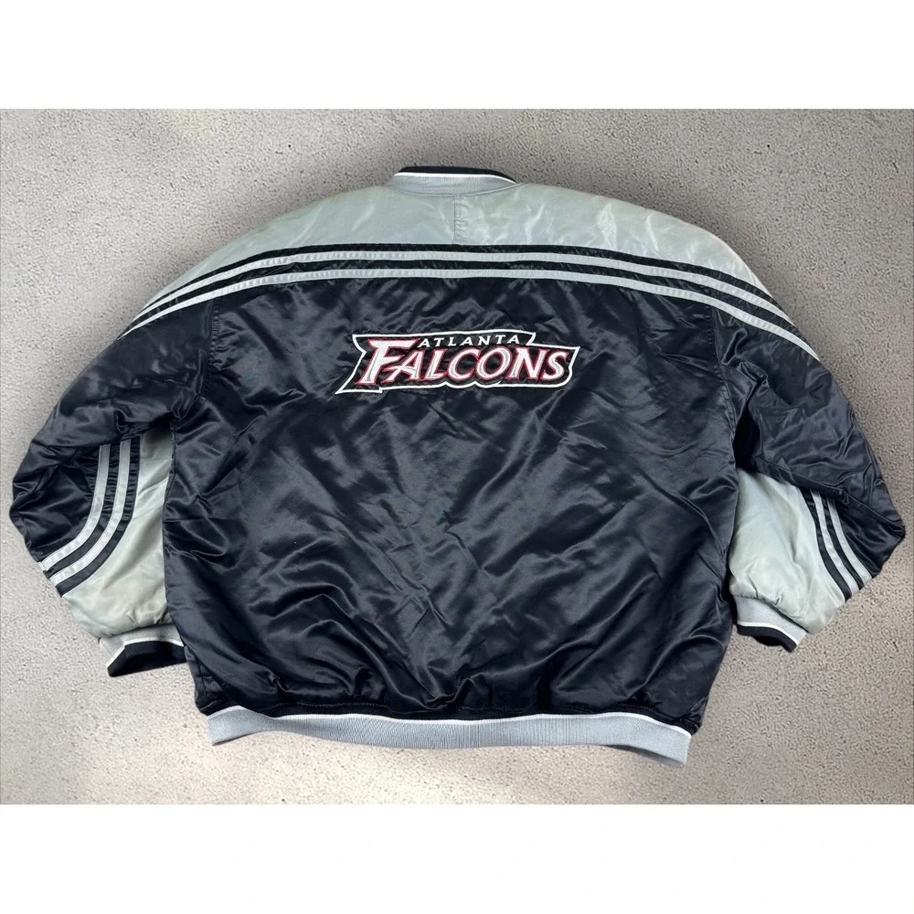 Vintage NFL Puma Atlanta Falcons Satin Bomber Jacket Men's‎ XXL Old Logo 90s